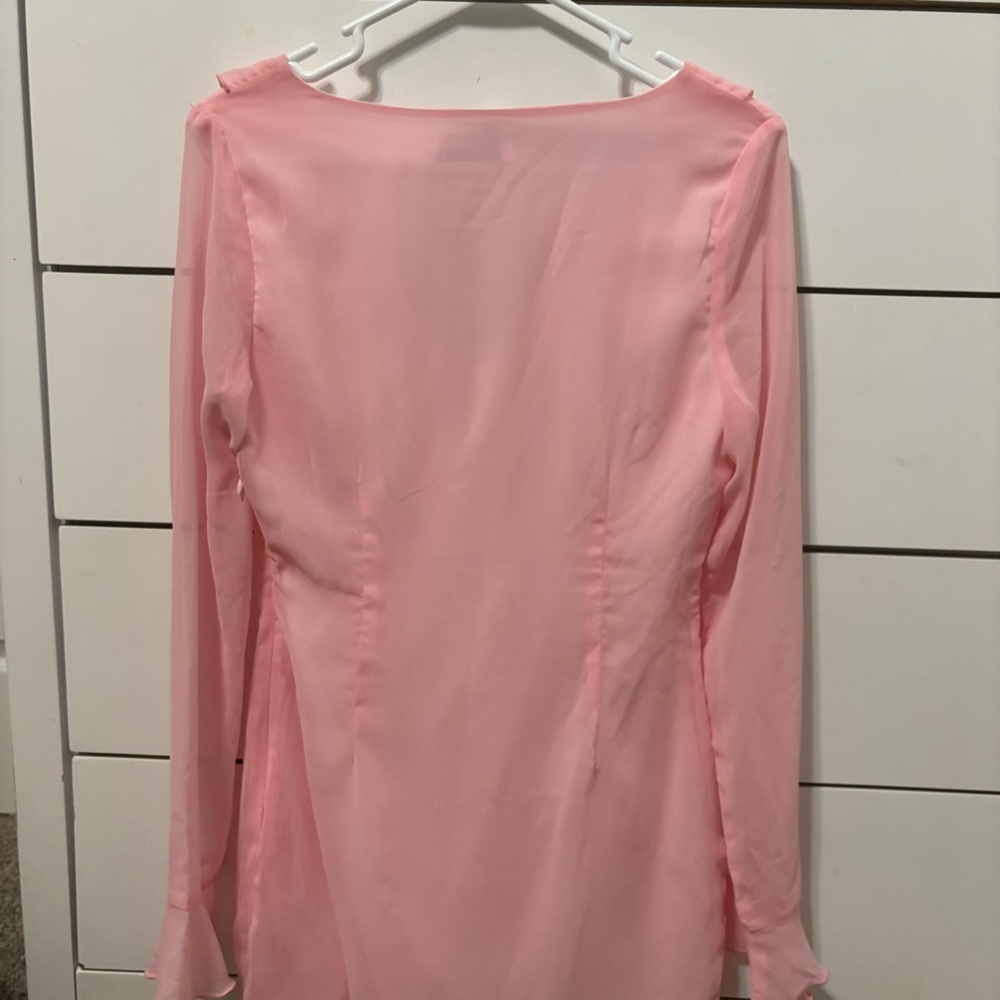 Princess Polly Marisela Long Sleeve Mini Dress Pink NWT - Picture 3 of 11